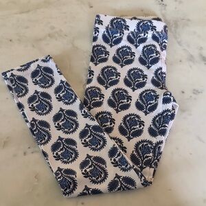 Crewcuts Navy and White Leaf Print Leggings